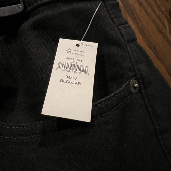 TF15450 **GAP** MID RISE SKINNY FIT WOMENS JEANS sz18/34R BLACK - Picture 7 of 12